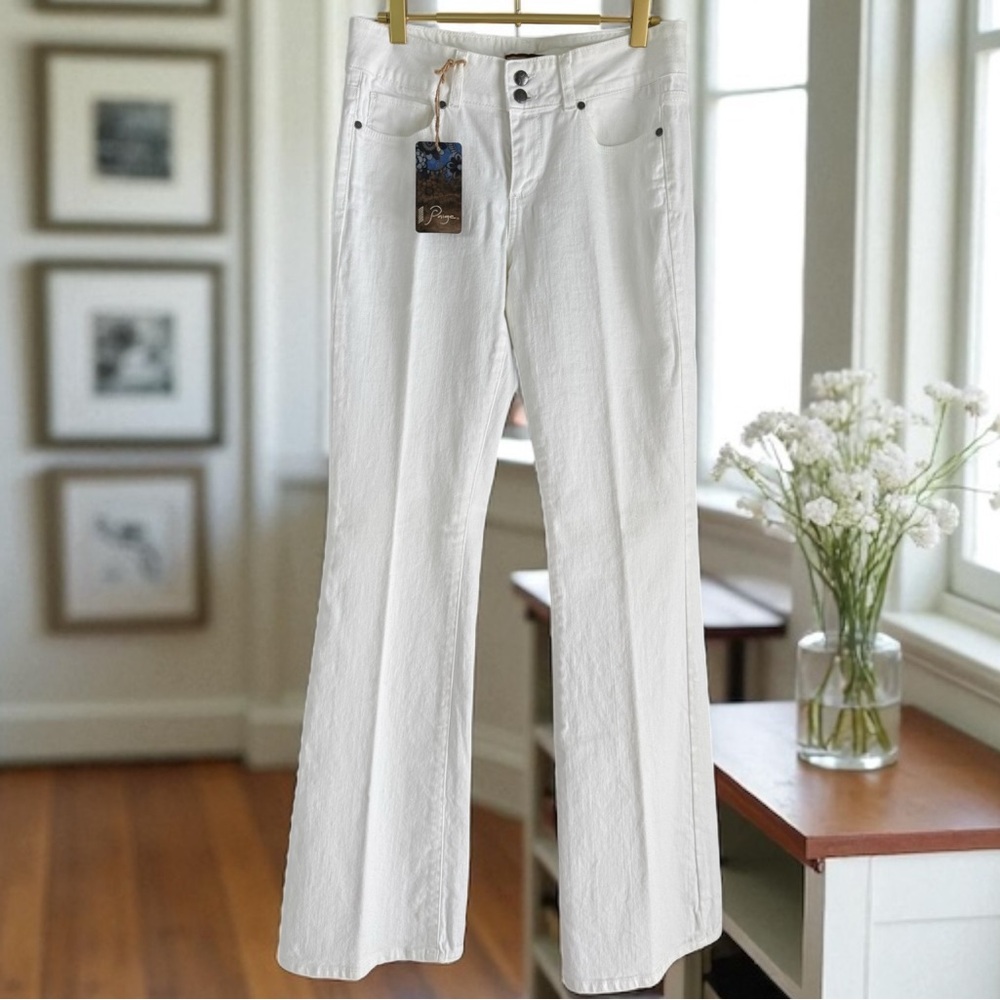 NWT PAIGE Women's Boot Cut Tonal Ecru Jeans